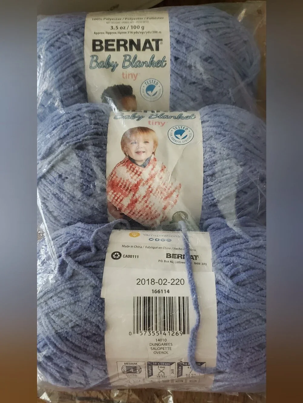 Bernat Baby blanket yarn 3 pack 3.5 ounce each